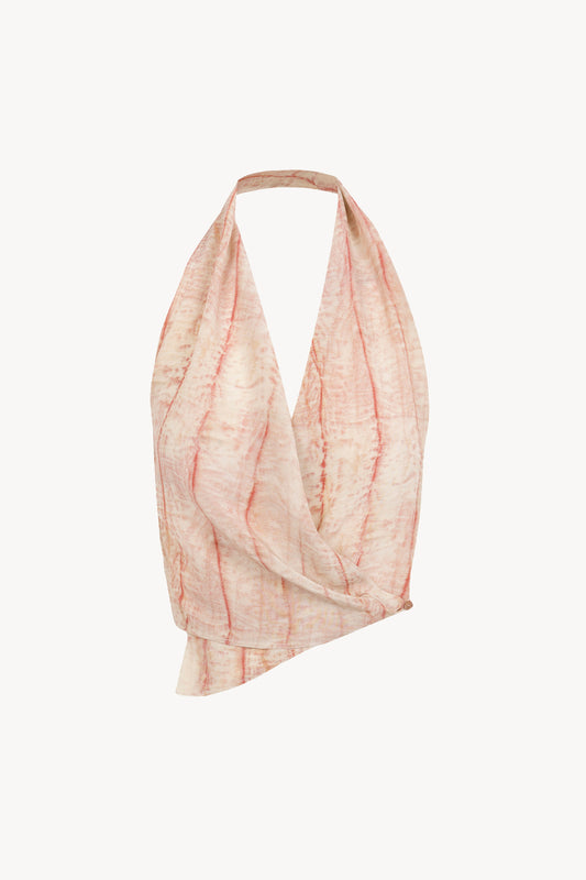 Etna, irony print silk top