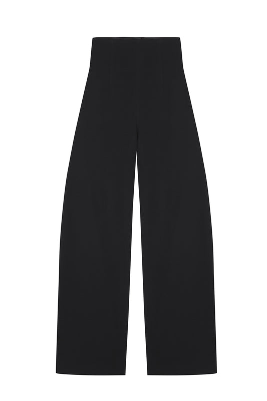 Ever, pantalon de talle alto negro