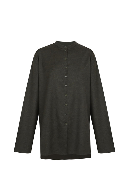 Fabula, camisa oversize verde oscuro
