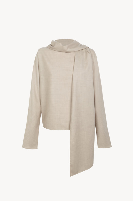 Fabula, beige virgin wool top