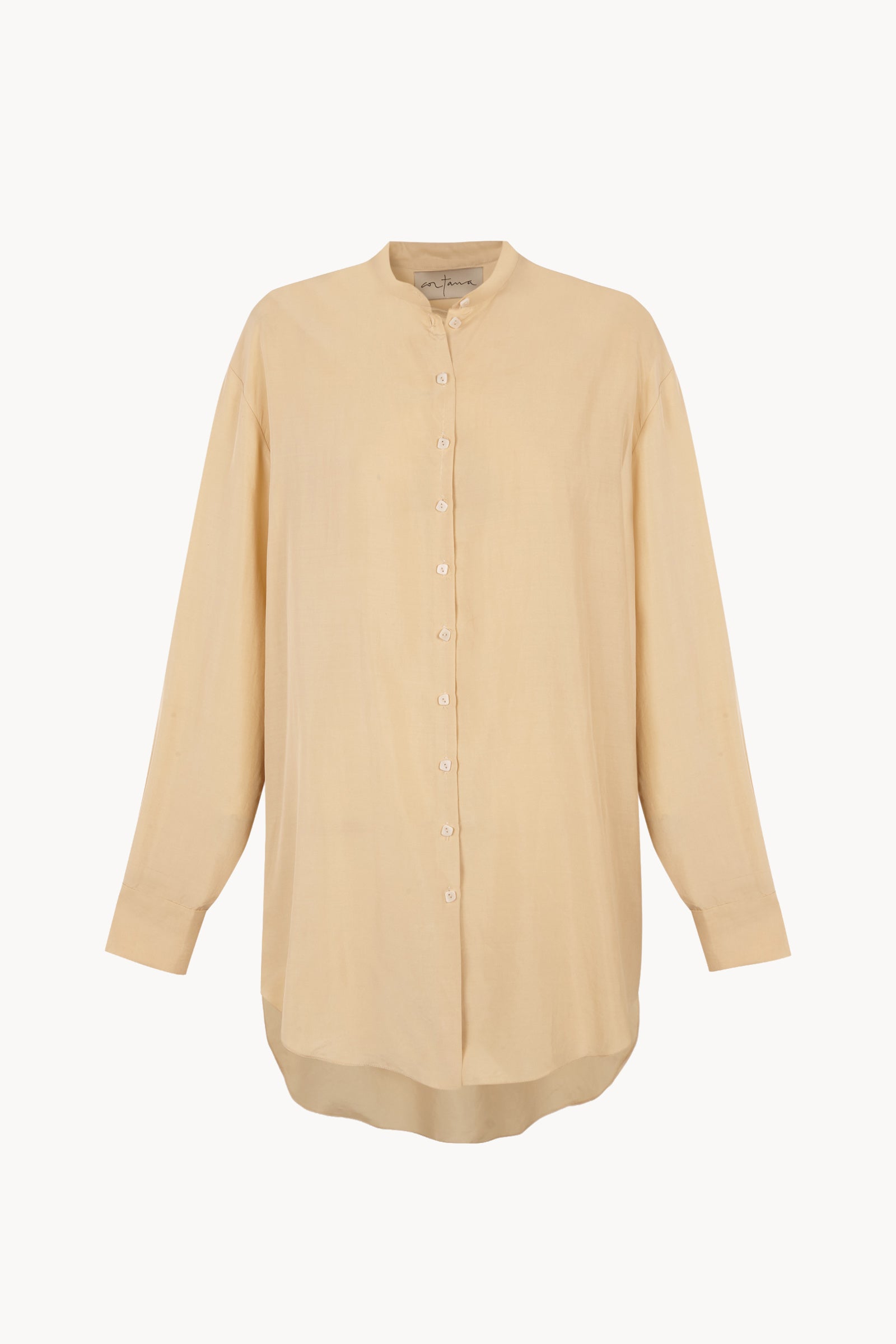 Fernanda, beige silk shirt