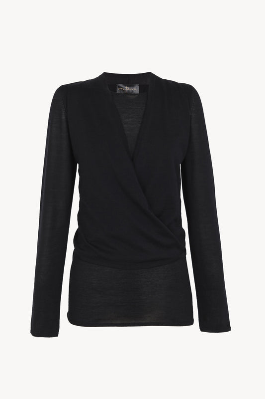 Fio, black cashmere cardigan