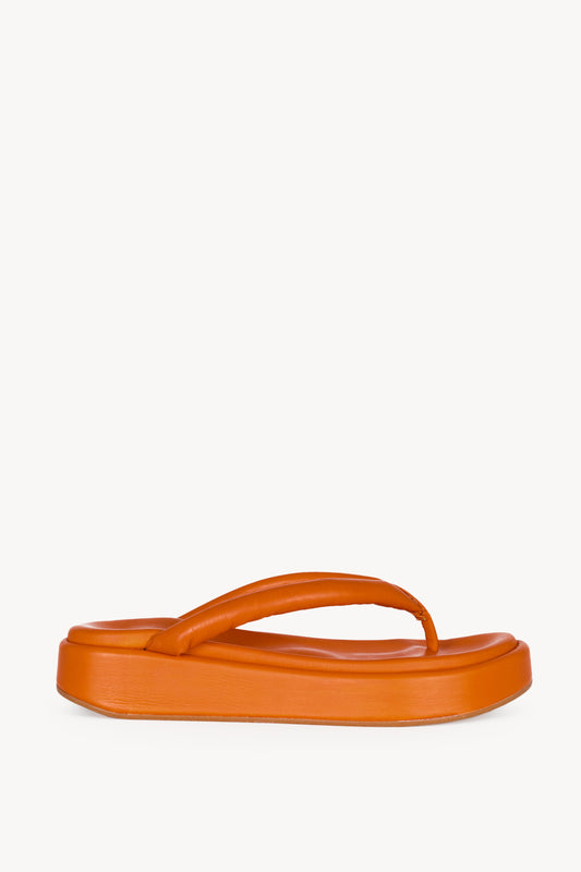 Geisha, sandalia plana naranja