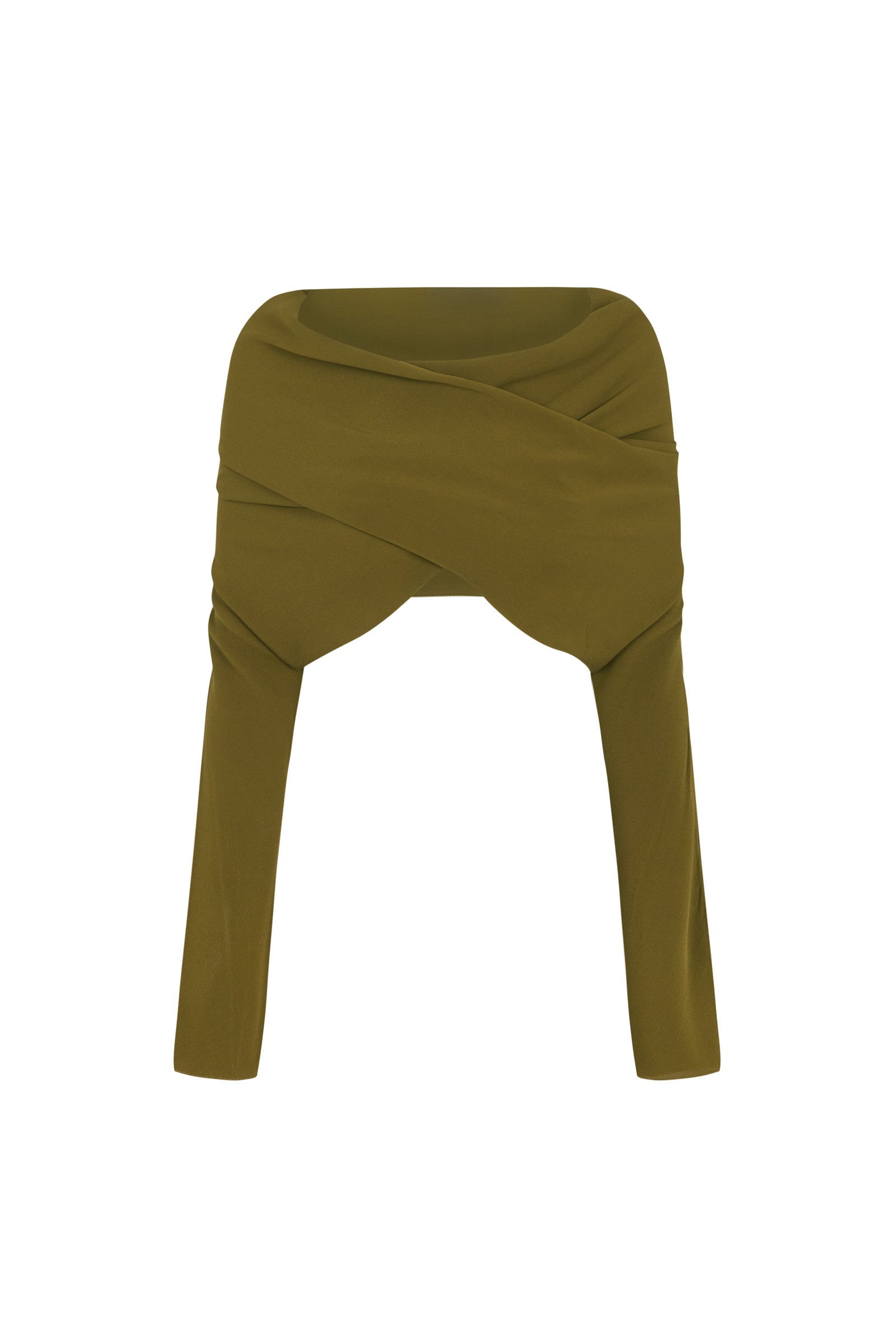 Georgia, moss green silk jacket