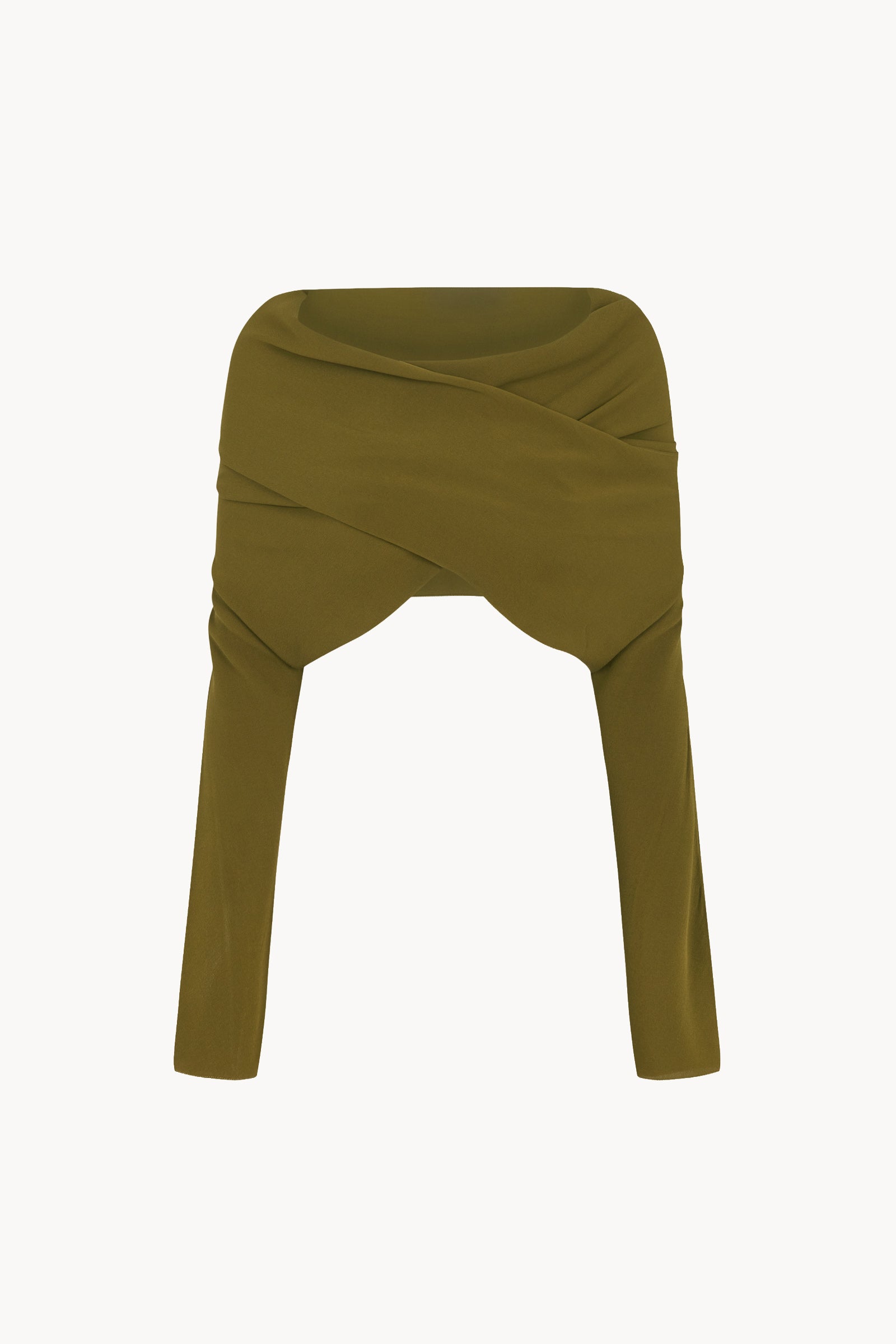 Georgia, moss green silk jacket