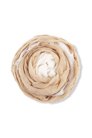 Giuseppe, two-tone cream and ecru foulard