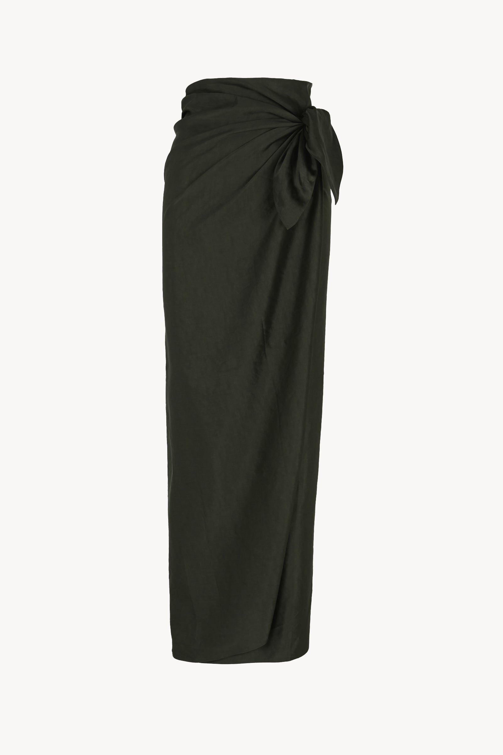 Gloria, graphite sarong skirt in linen and viscose