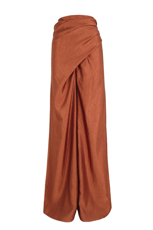 Glow, lava red wrap pants