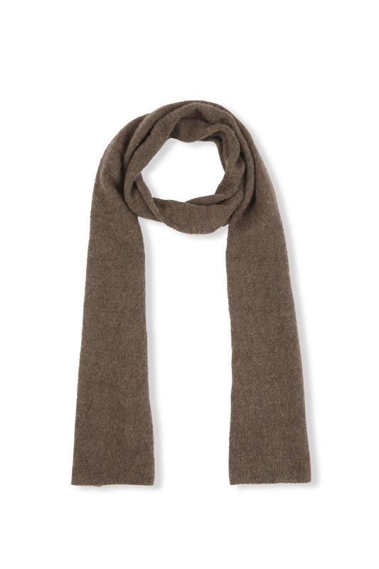 Hana, dark taupe knitwear scarf