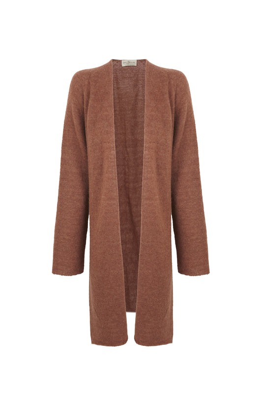 Hana, brown alpaca, cashmere and silk jacket