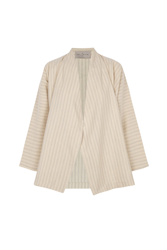 Ida, striped jacket in linen and silk