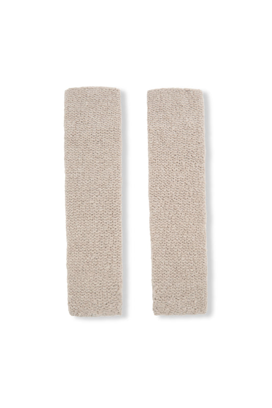 Igloo, beige cashmere and silk muffs