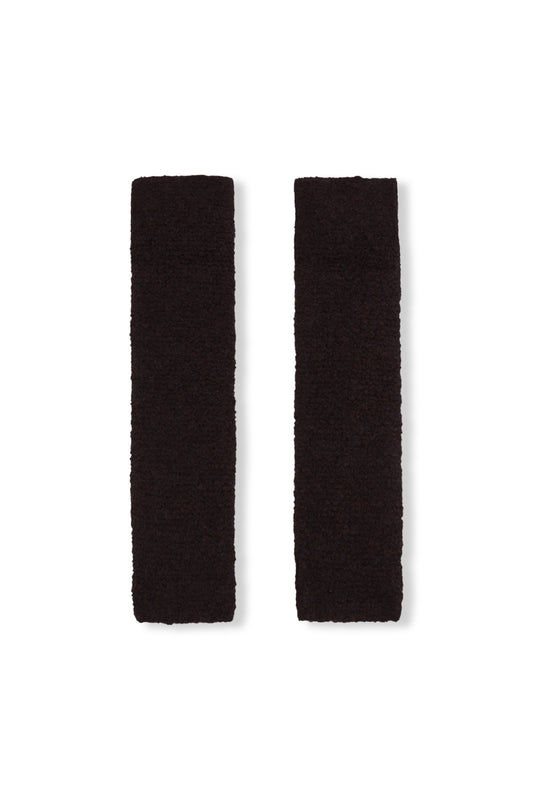 Igloo, blue and brown cashmere muffs