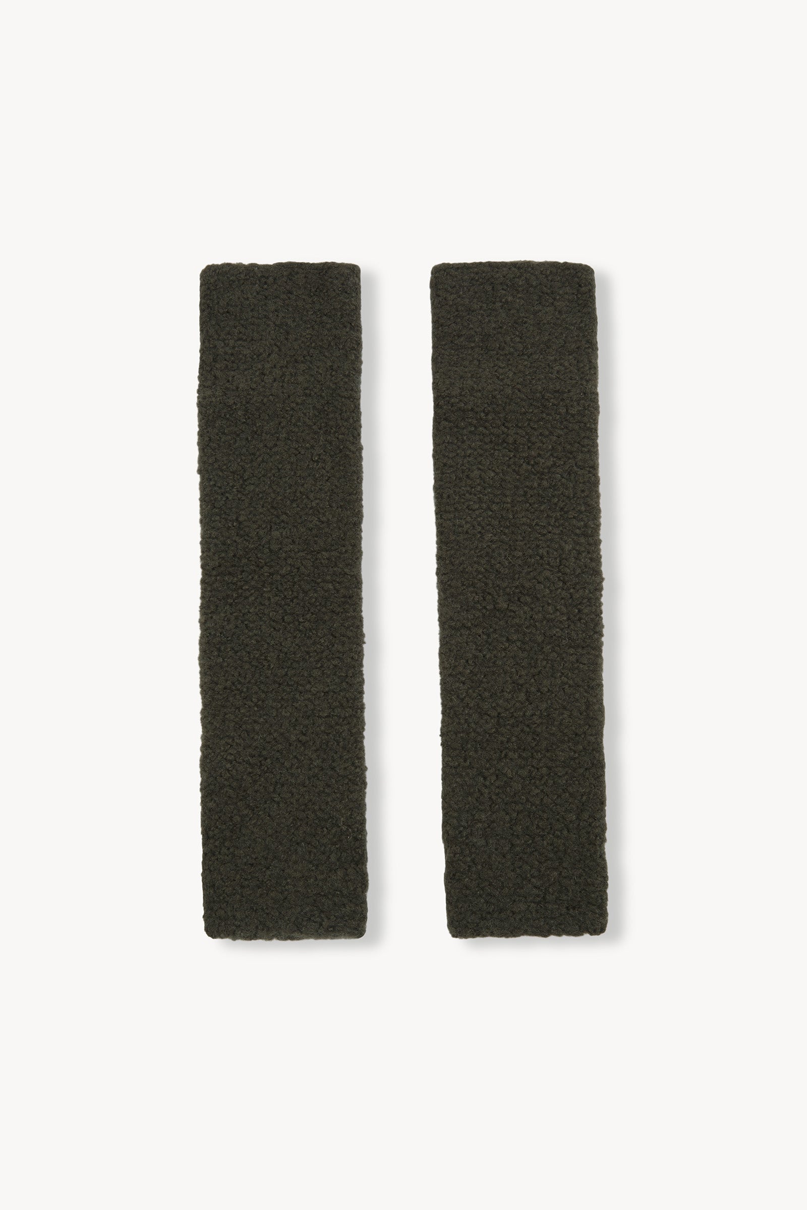 Igloo, dark green cashmere and silk muffs