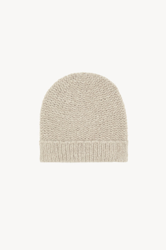 Igloo, beige cashmere and silk beanie