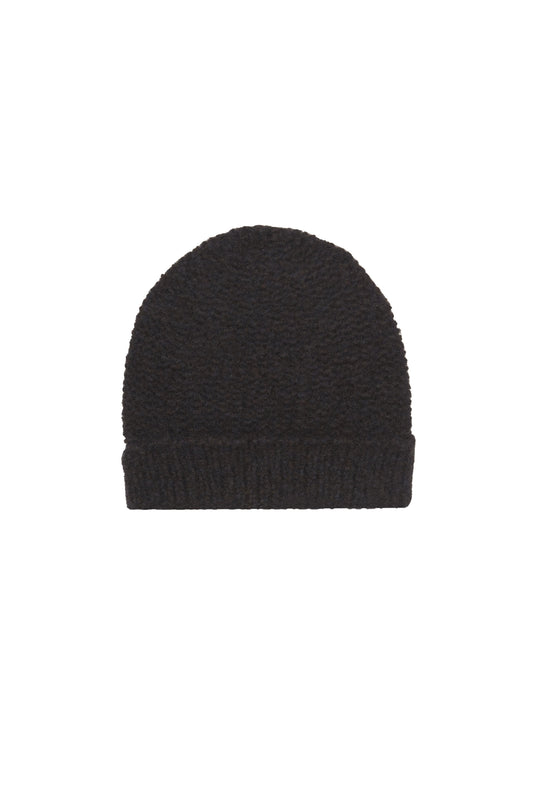 Igloo, blue and brown cashmere and silk beanie