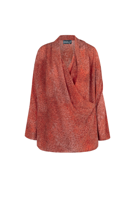 Ingrid, granada print silk blouse