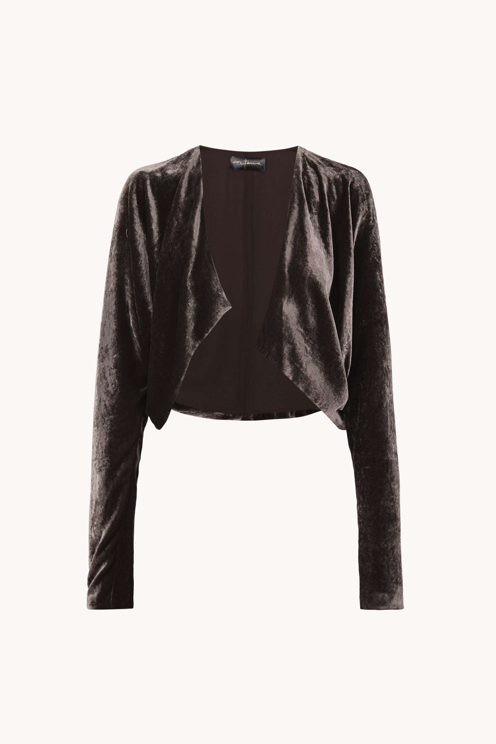 Iris, deep burgundy velvet jacket