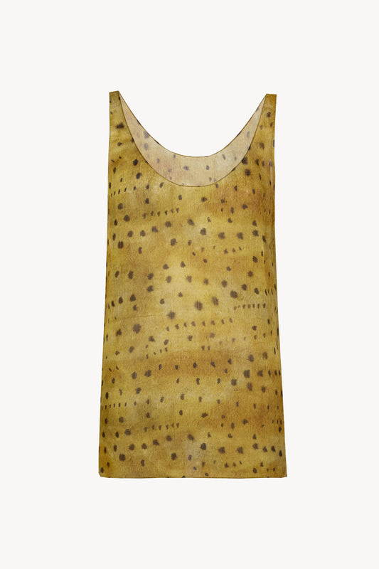 Isa, llimona print ramie top