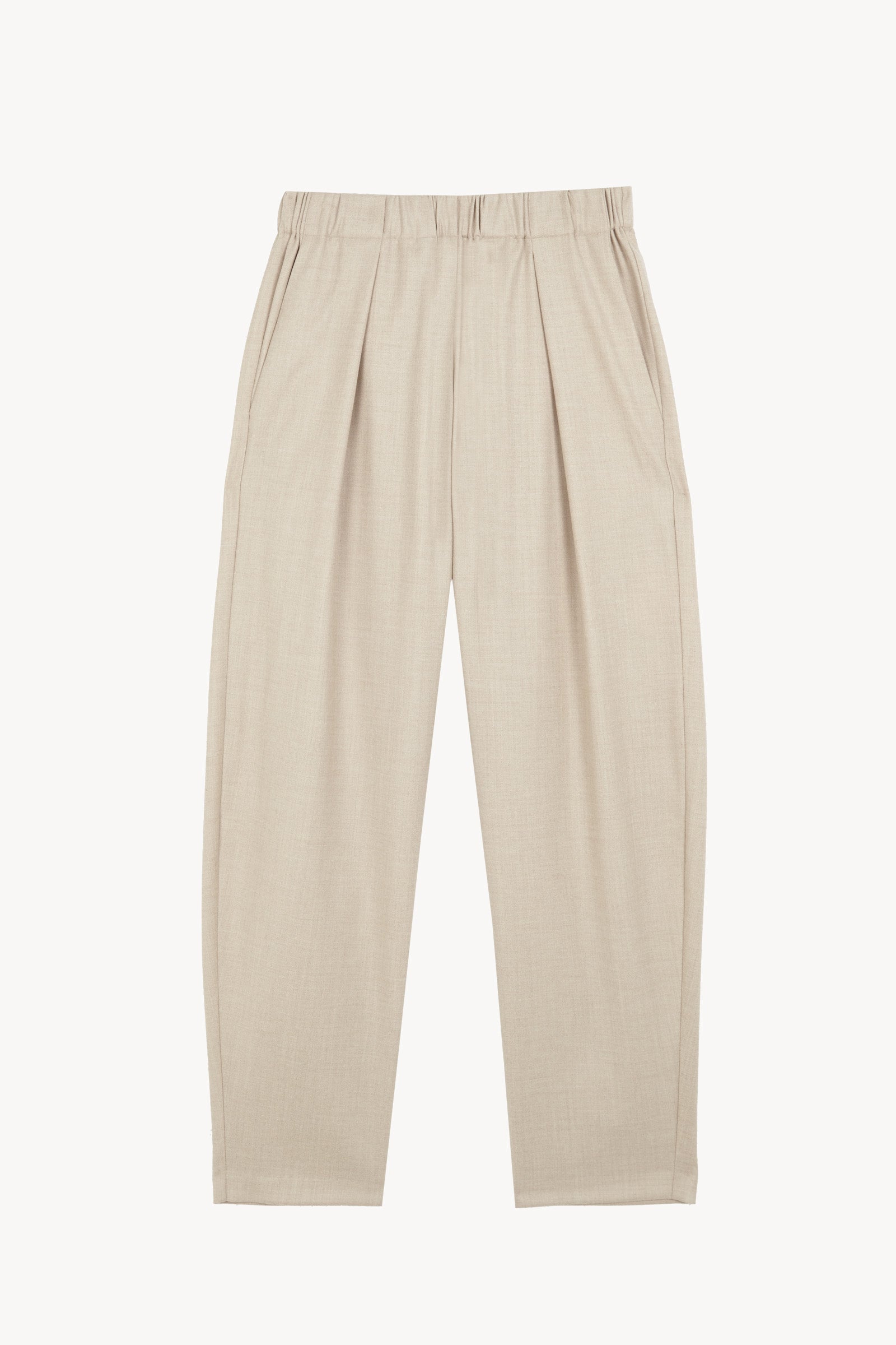 Jackie, pantalon de lana virgen beige