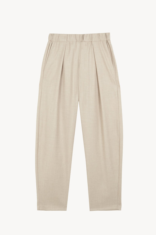 Jackie, beige virgin wool pants