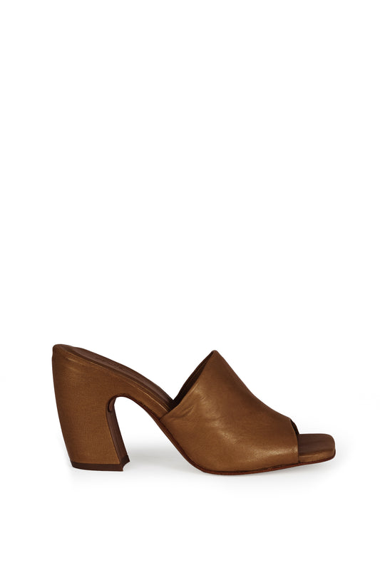 Janis, henna leather mules