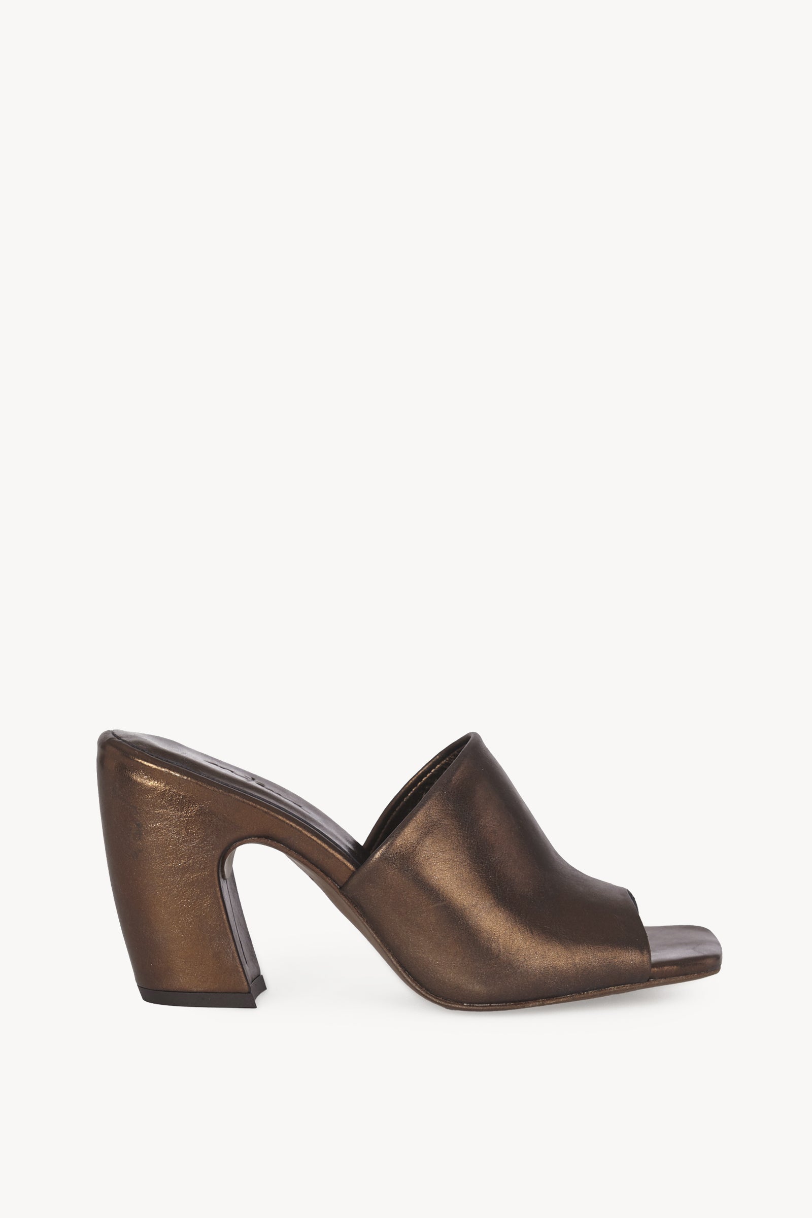 Janis, mules de cuero bronce oscuro