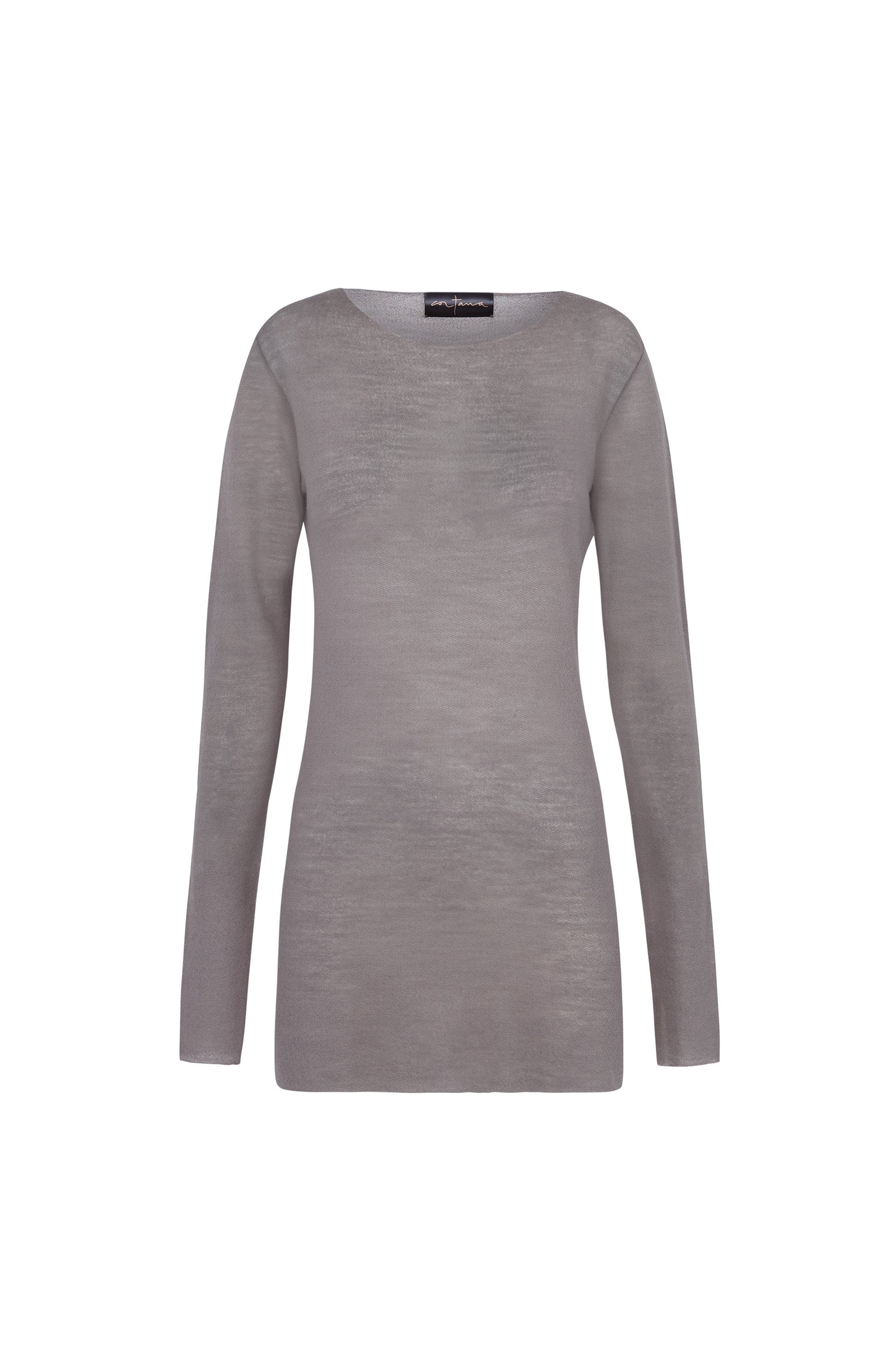 Jen, top en lana virgen gris