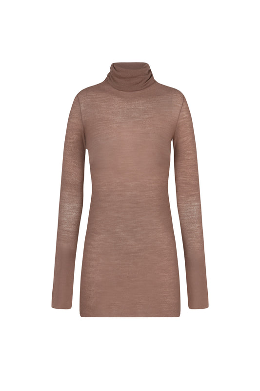 Jenna, top en lana virgen dune