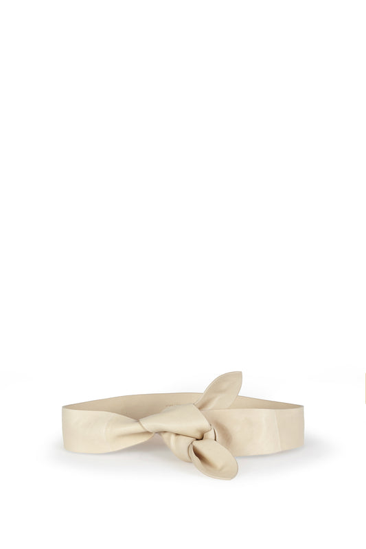 Jin 4, cinturon anudado de cuero arena