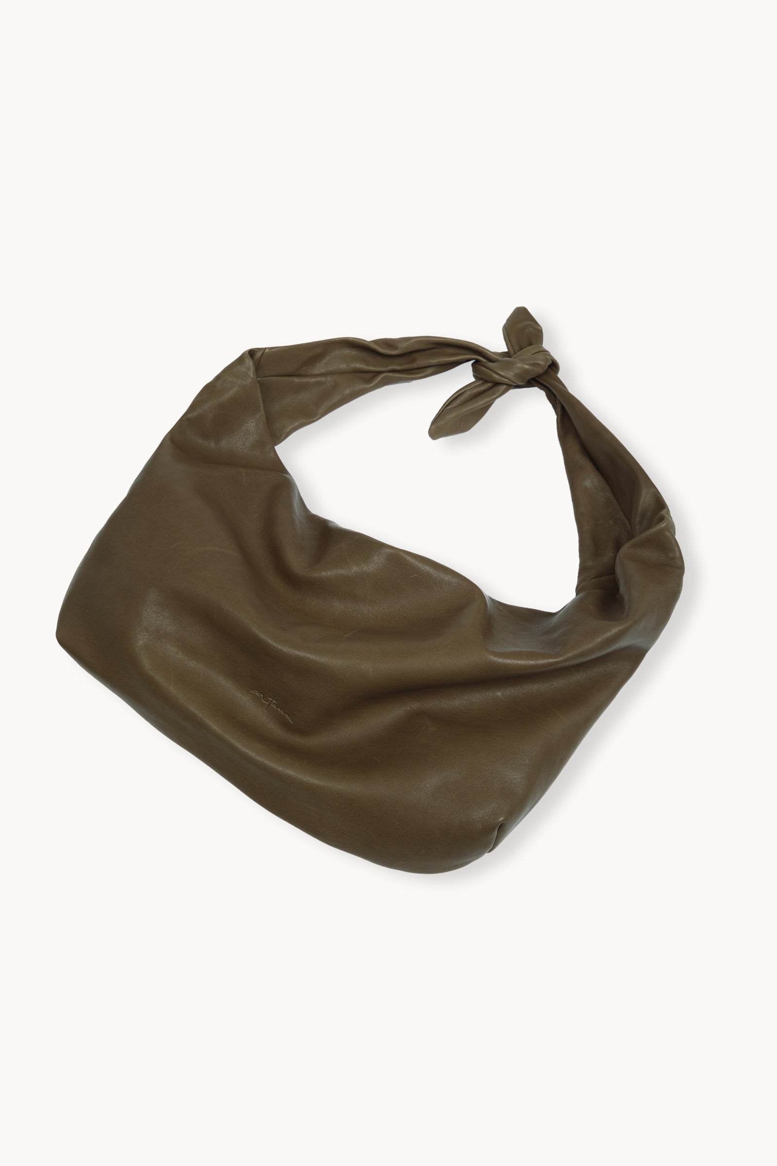 Jin L, khaki leather belt bag