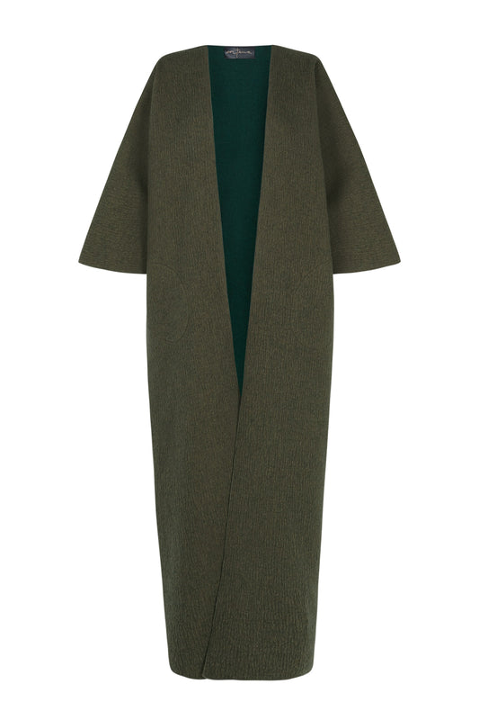 Jo, abrigo doble faz verde