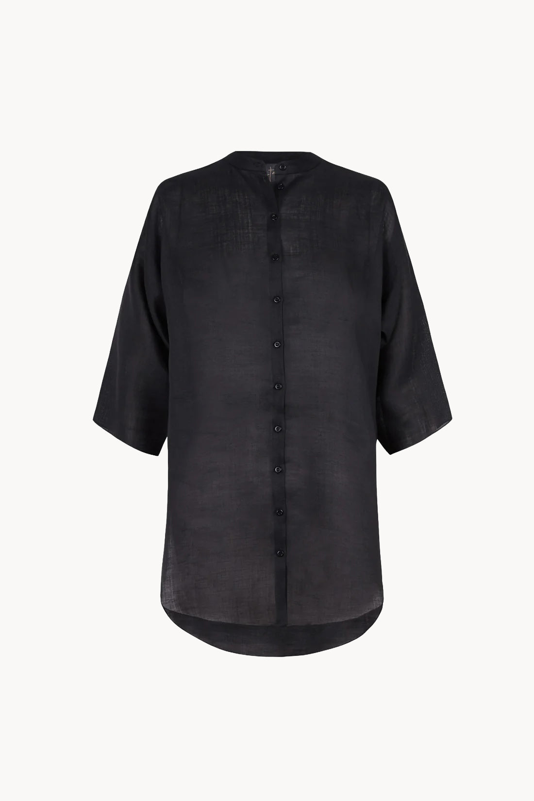 Jules, smoke gray ramie top