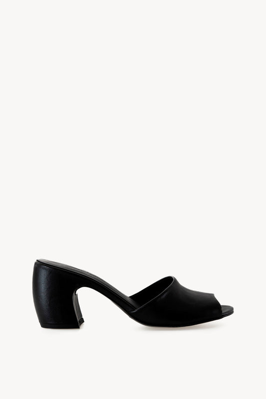 Juno, black leather mules