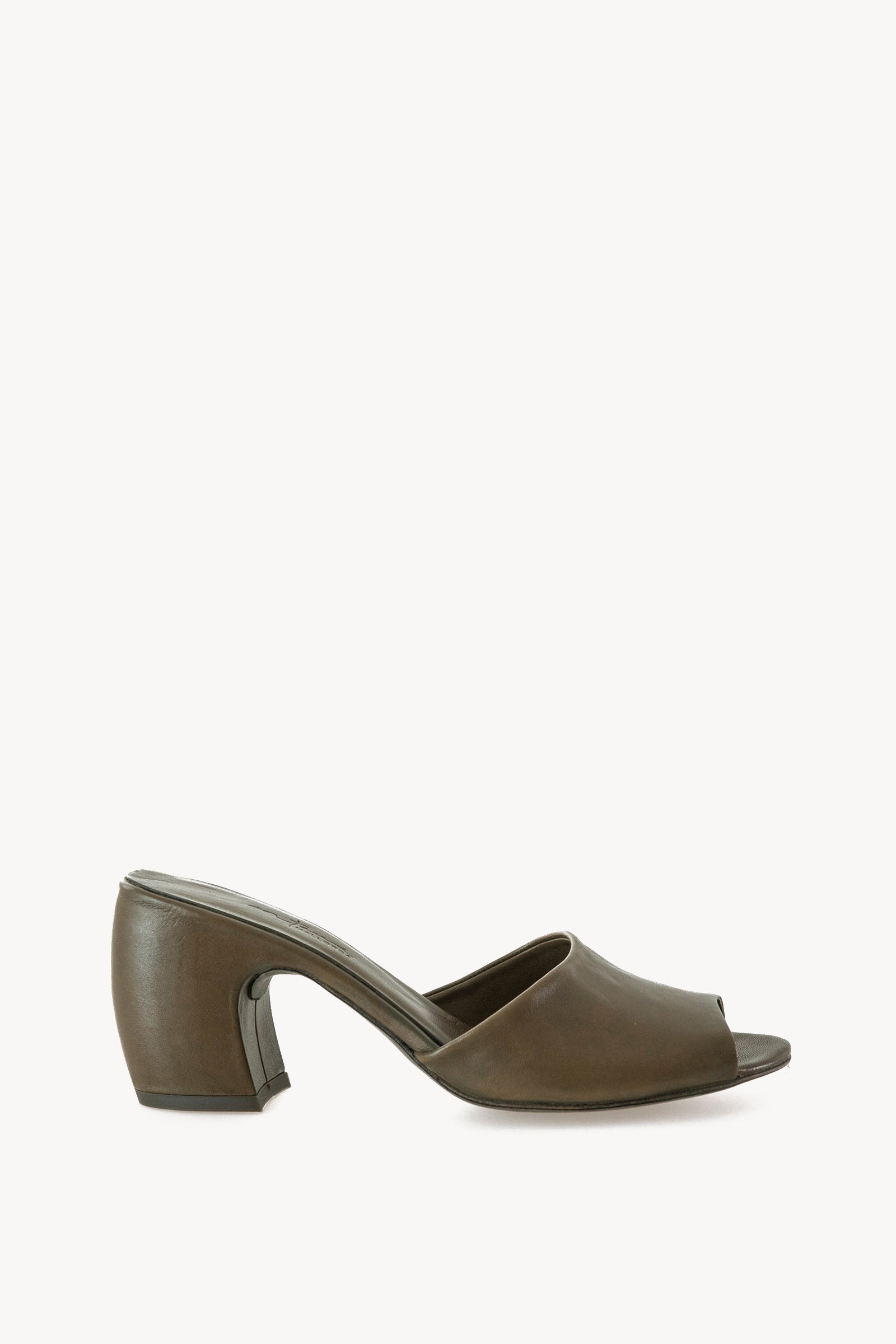 Juno, green leather mules