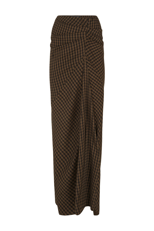 Justine, falda en seda a cuadros