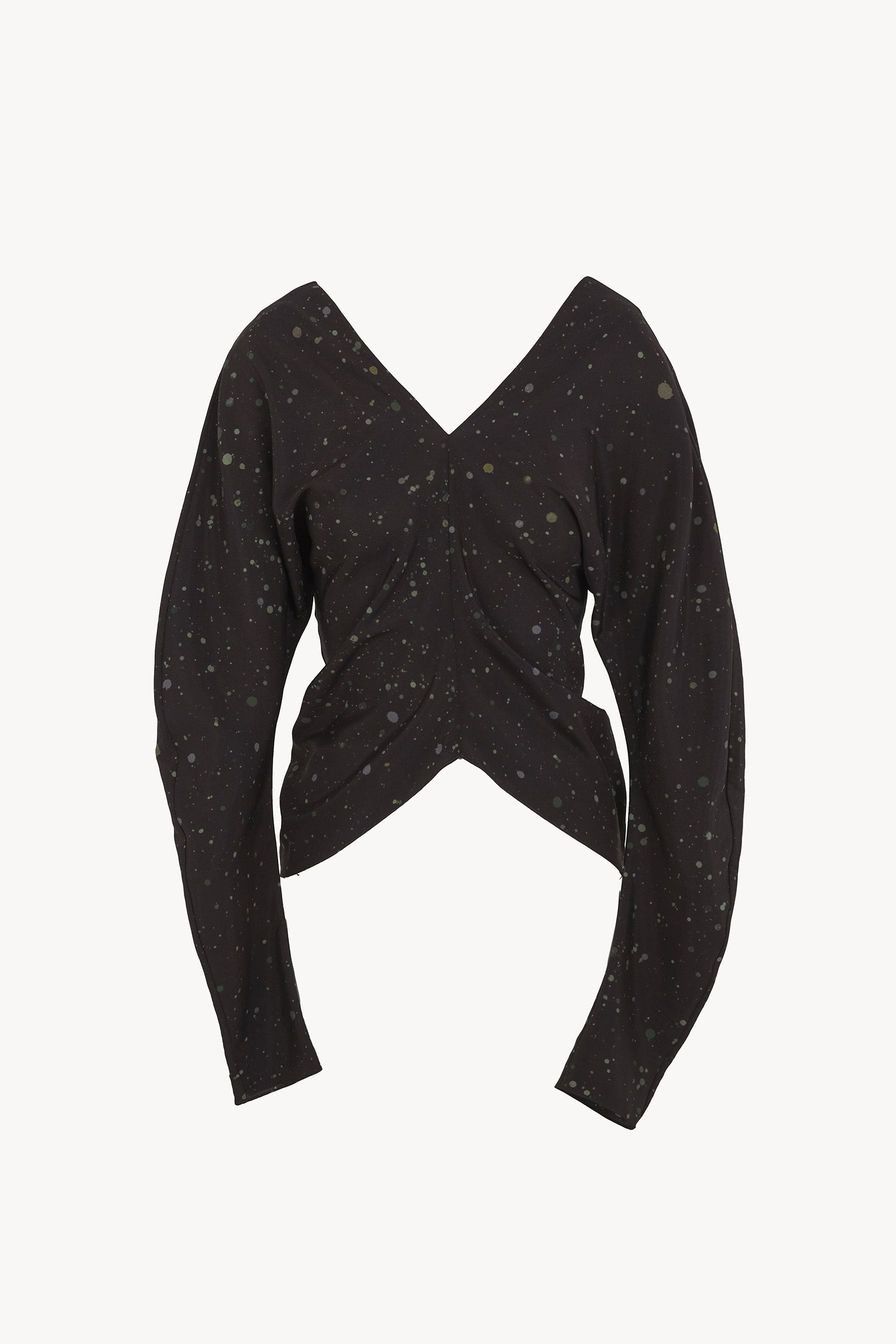 Kaz, top de seda stains print