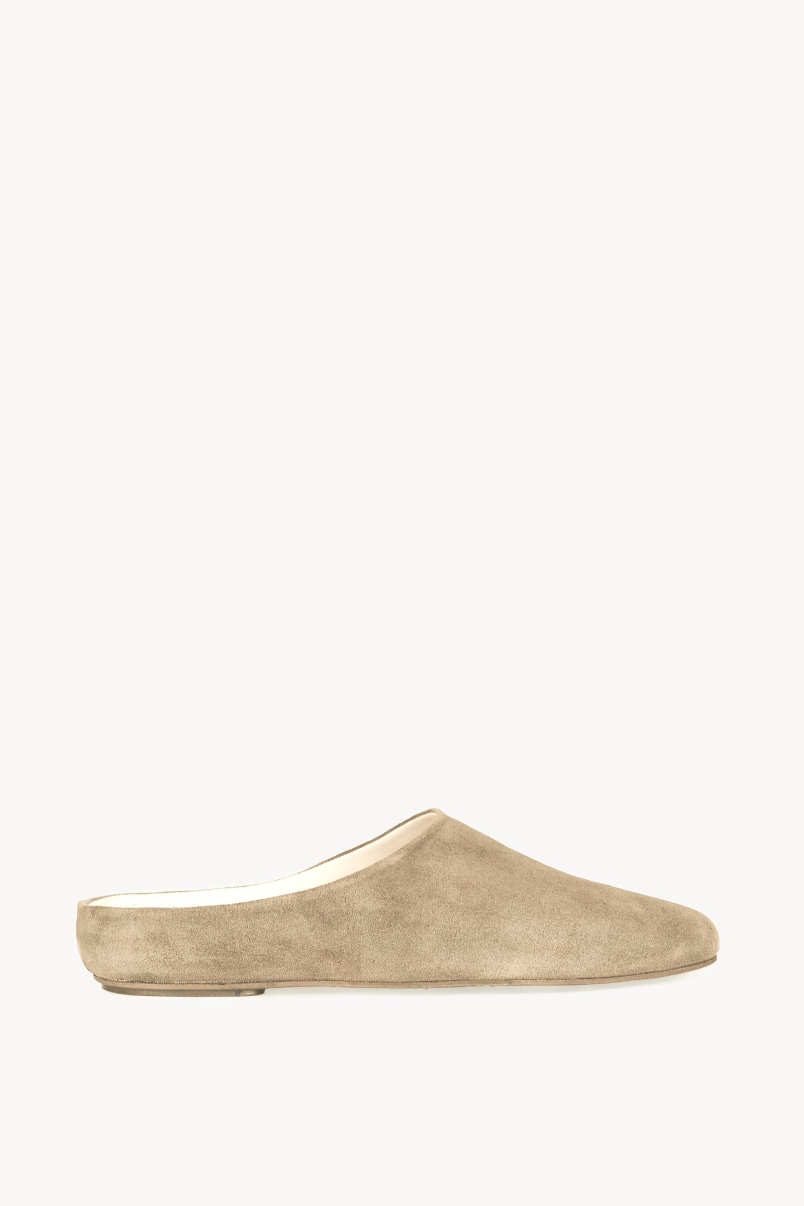 Kibal, dark beige suede women’s babouche