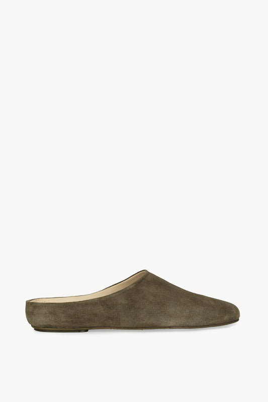 Kibal, babucha hombre de ante verde oscuro