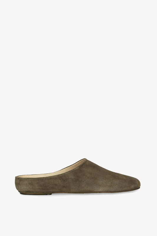 Kibal, babucha mujer de ante verde oscuro