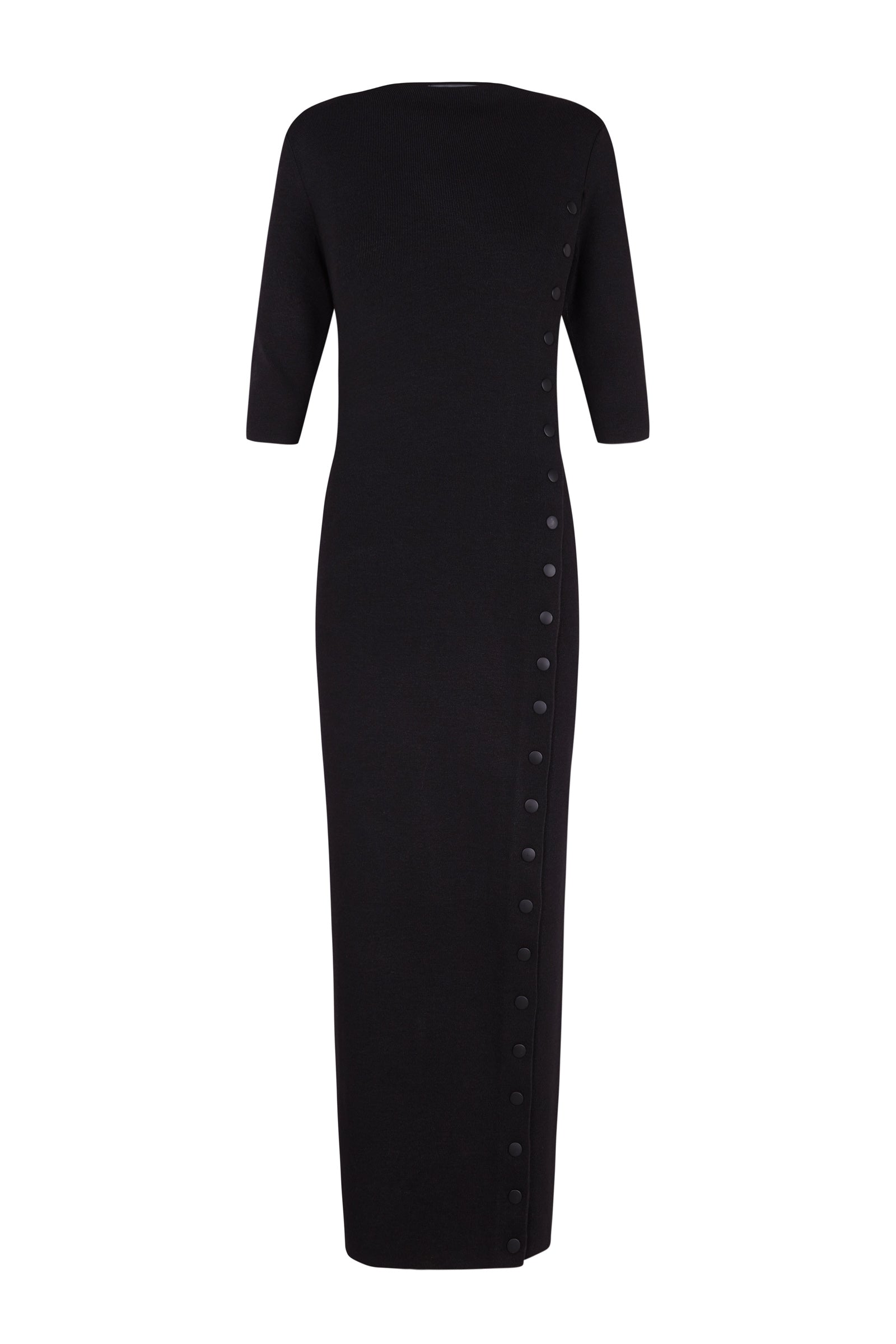 Kiiro, vestido en punto de seda negro