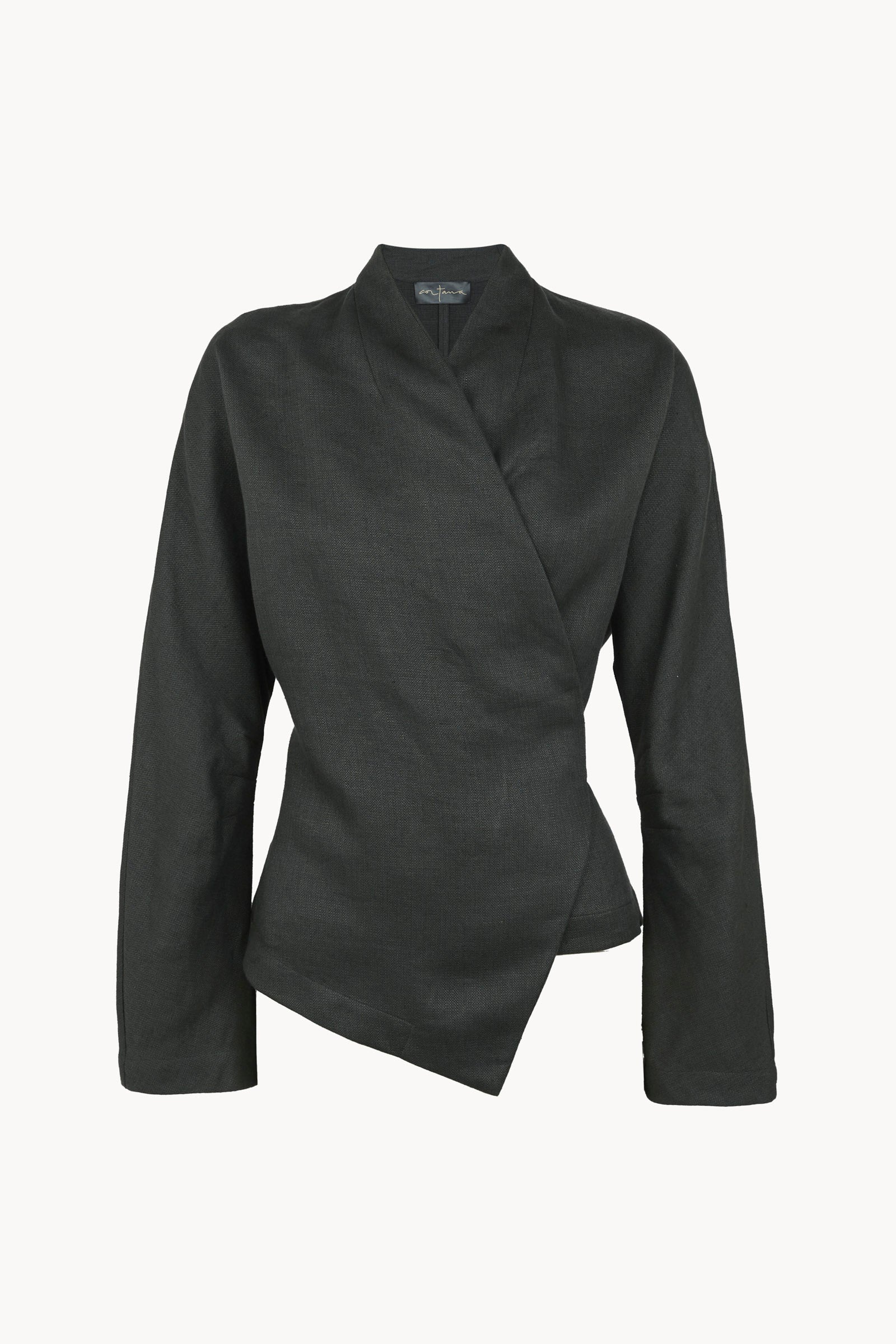 Kyo, ocean green linen and wool jacket