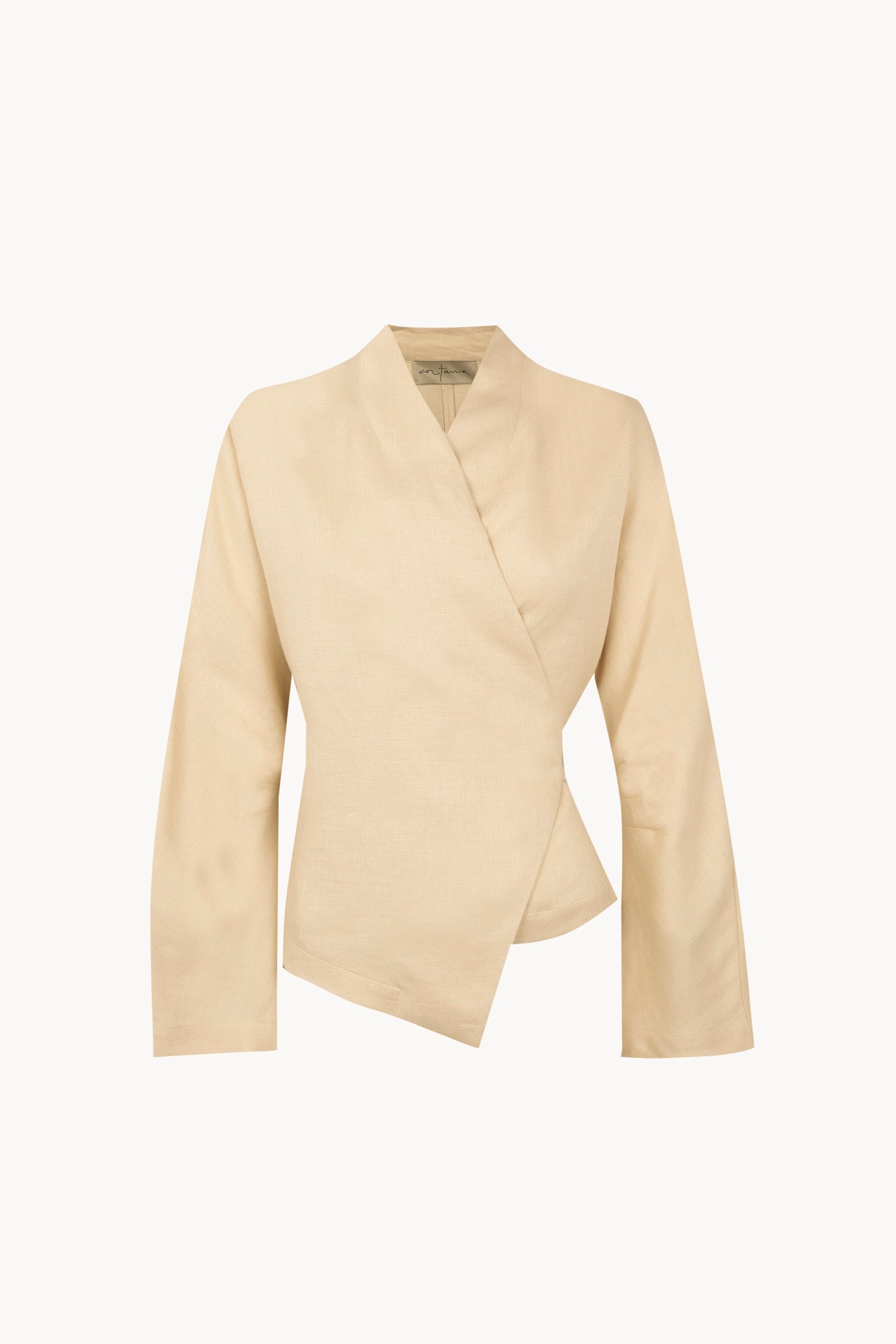 Kyo, sand linen and wool jacket