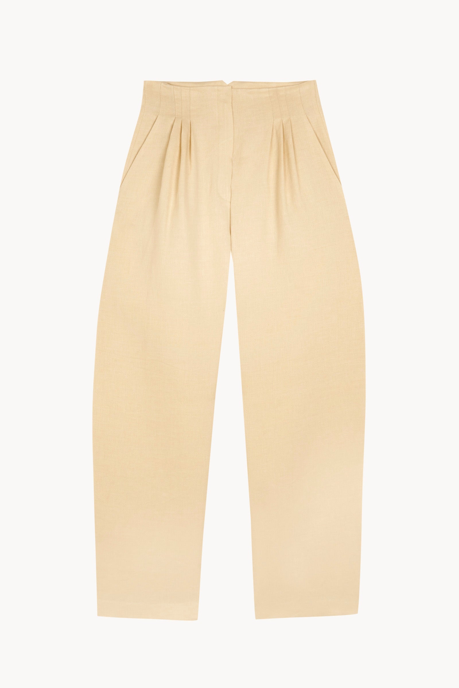 Kyo, sand linen and wool trousers