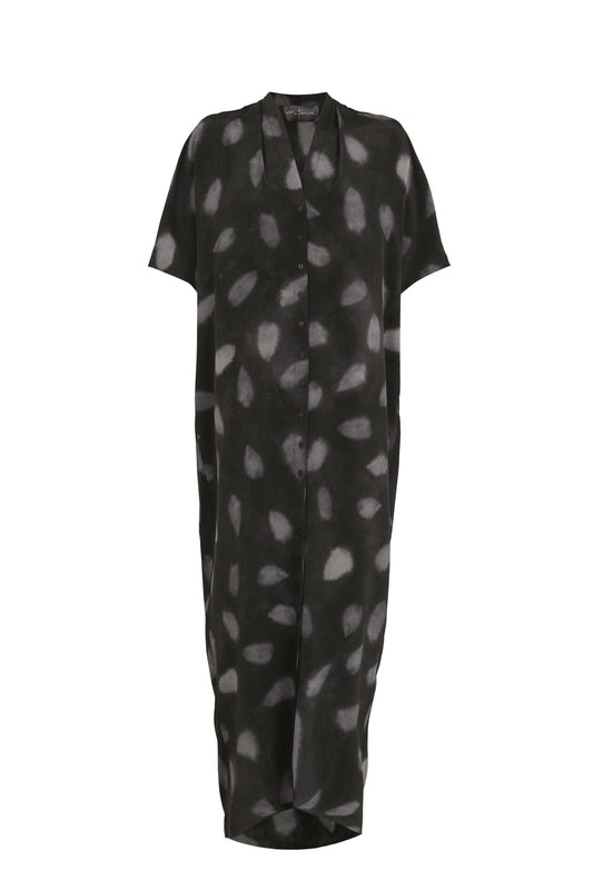 Lady bug, mint print silk dress