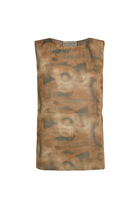 Lil, taiyo print ramie top