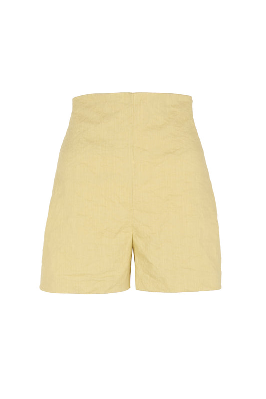 Limon, shorts de talle alto amarillo claro