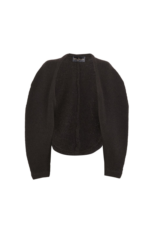 Lina, dark brown knitwear jacket