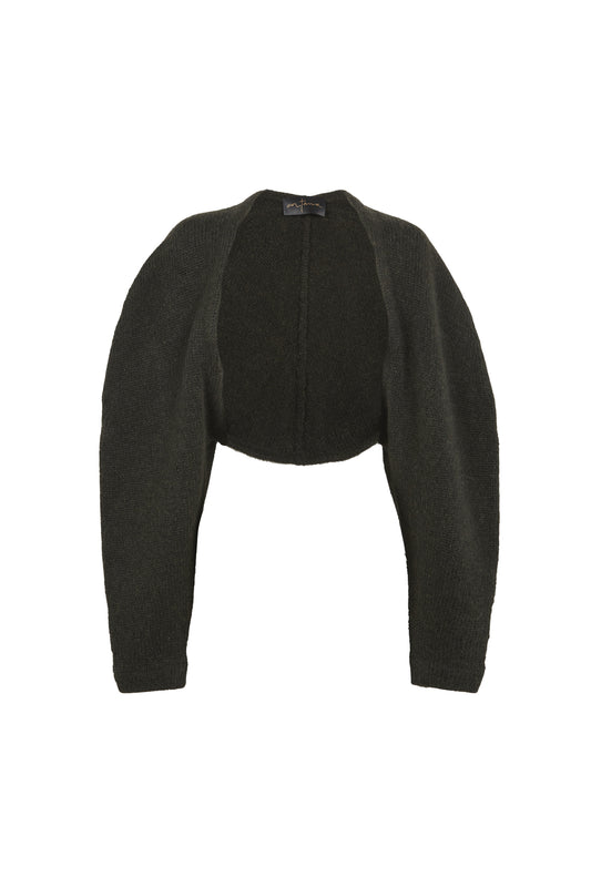 Lina, chaqueta de punto verde oscuro