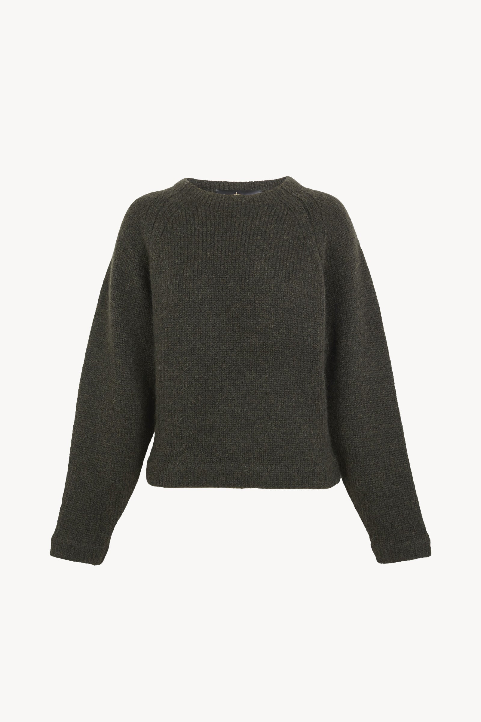 Lina, green baby alpaca and merino wool jumper